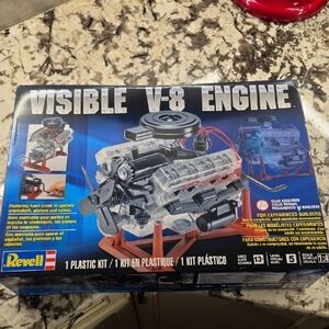 Revell Visible V-8 Engine Model Kit - Black and Silver